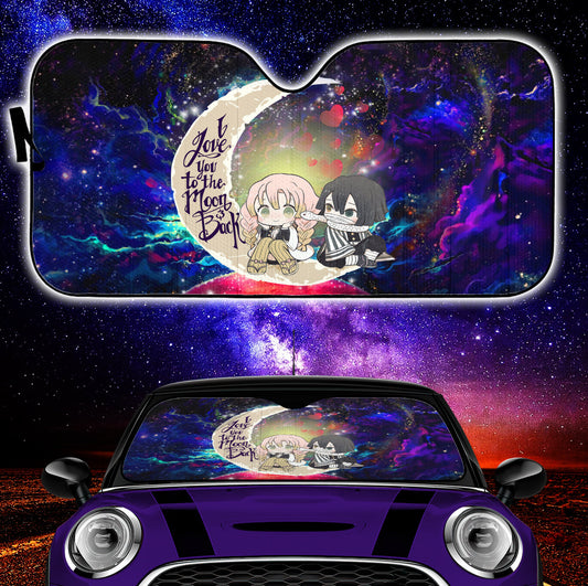 Kanroji And Kaburamaru Demon Slayer Love You To The Moon Galaxy Car Auto Sunshades