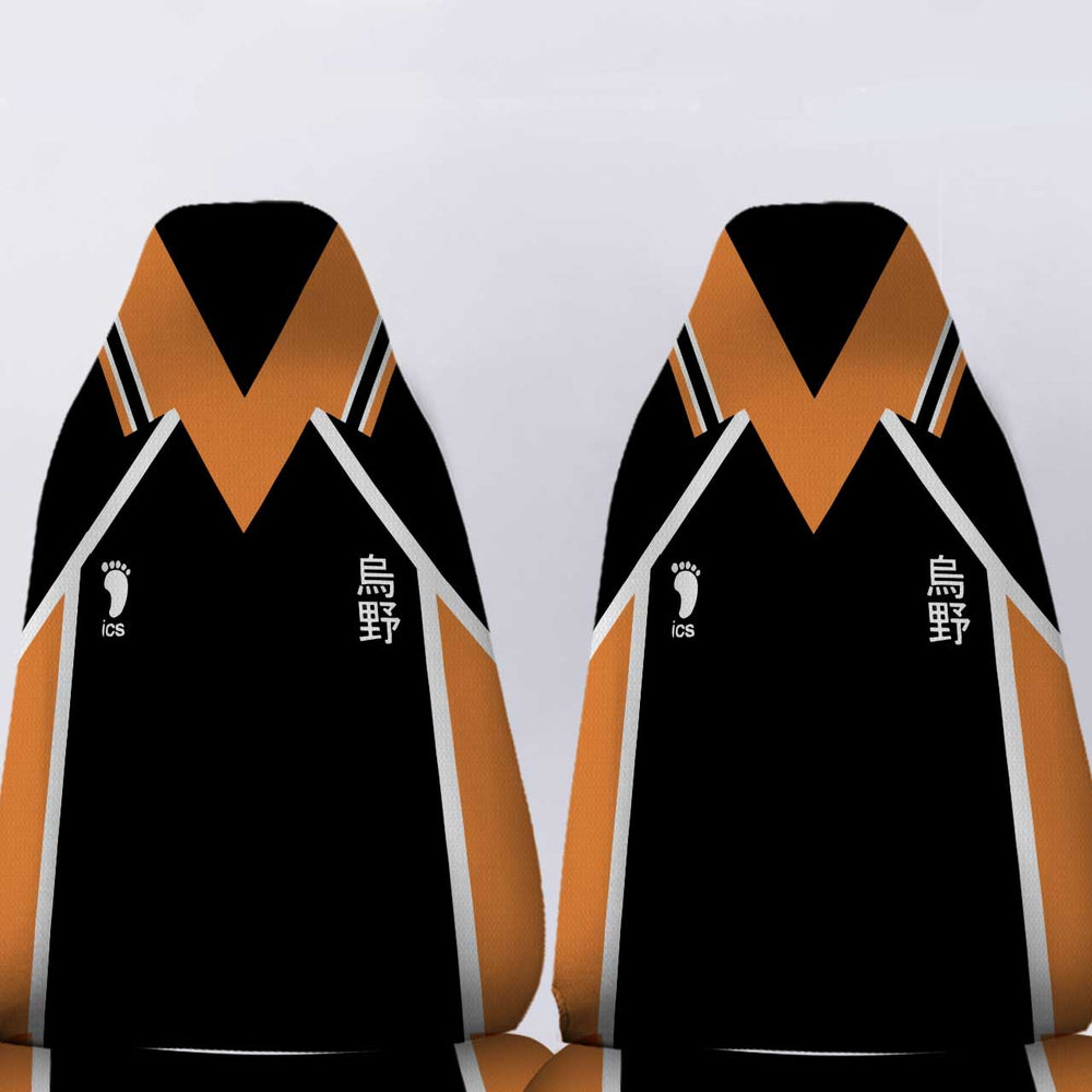 Karasuno Car Seat Covers Personalized Haikyuu Anime Car Accessories