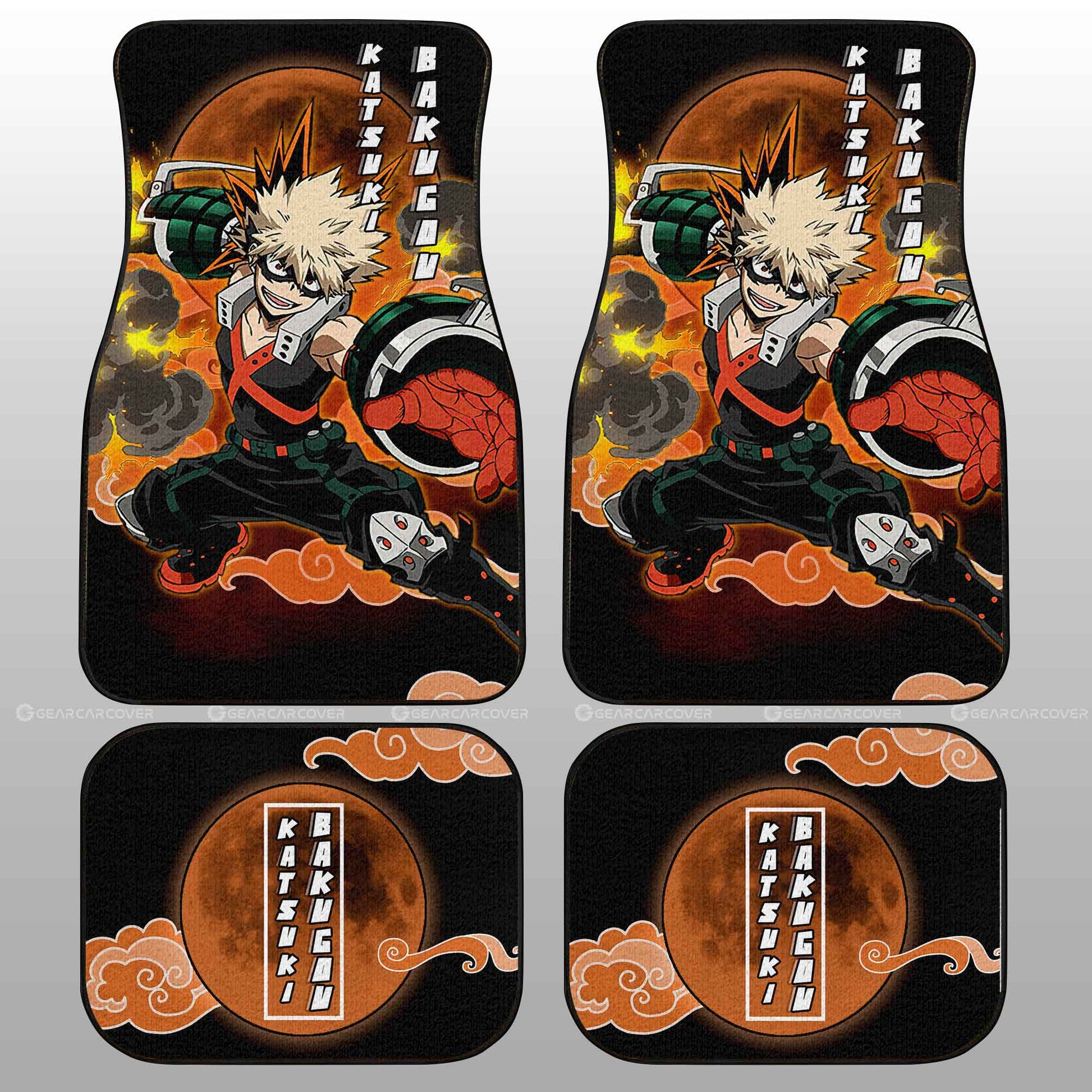 Katsuki Bakugo Car Floor Mats Custom Anime My Hero Academia Car Interior Accessories