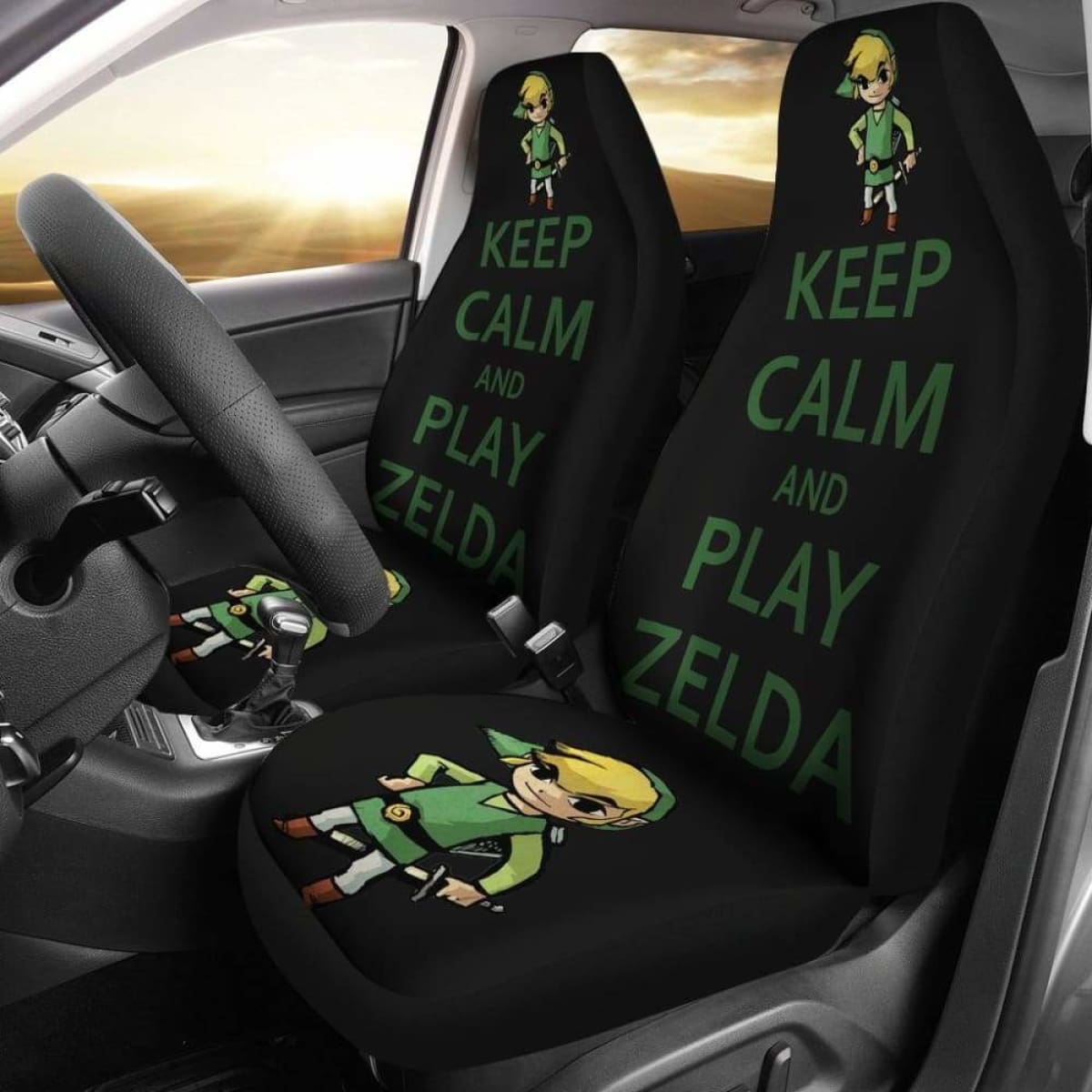 Keep Calm And Play Zelda Car Seat Covers Universal Fit 051012