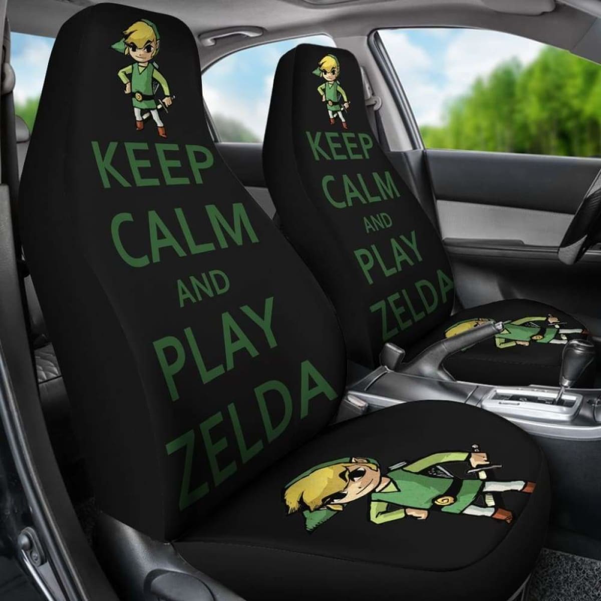Keep Calm And Play Zelda Car Seat Covers Universal Fit 051012