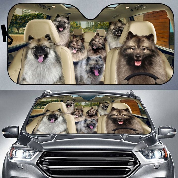 Keeshond Car All Over Printed 3D Sun Shade