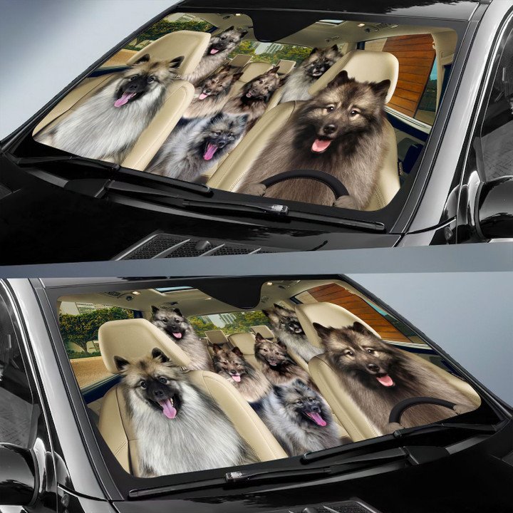 Keeshond Car All Over Printed 3D Sun Shade