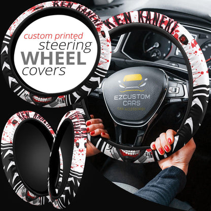 Ken Kaneki Anime Steering Wheel Cover Custom Tokyo Ghoul Anime Car Accessories