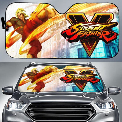 Ken Sexy Street Fighter V Car Sun Shade For Gamer Mn05 Universal Fit 111204