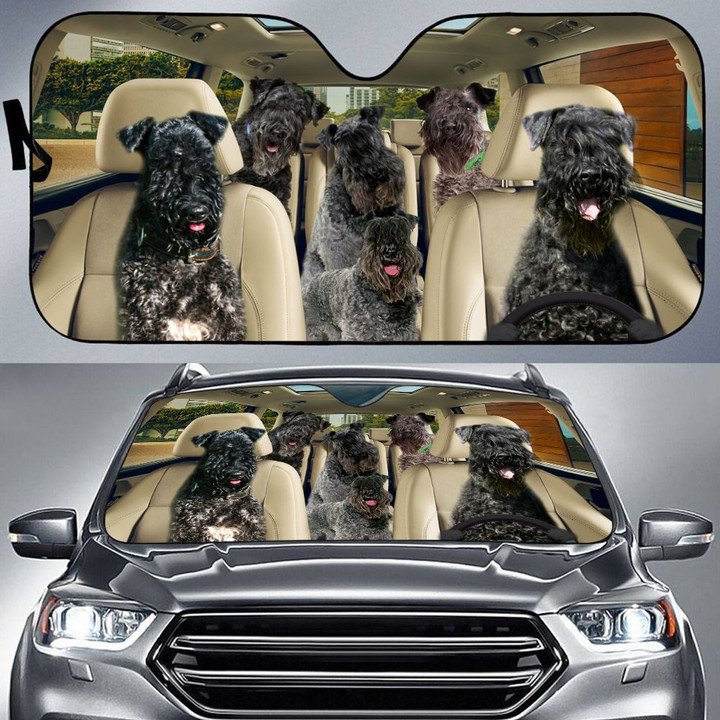 Kerry Blue Terrier Car All Over Printed 3D Sun Shade