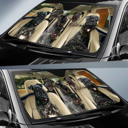 Kerry Blue Terrier Car All Over Printed 3D Sun Shade