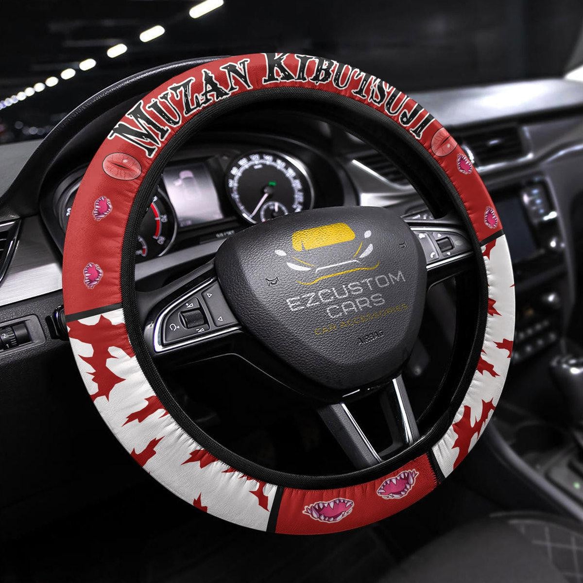 Kibutsuji Muzan Anime Steering Wheel Cover Custom Anime Demon Slayer Car Accessories