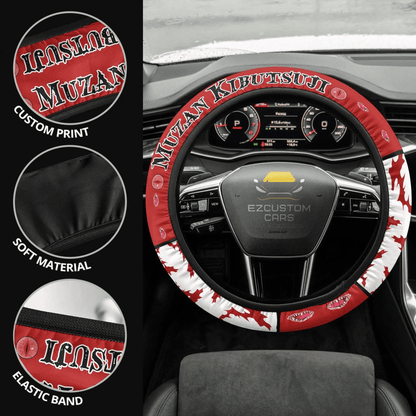 Kibutsuji Muzan Anime Steering Wheel Cover Custom Anime Demon Slayer Car Accessories