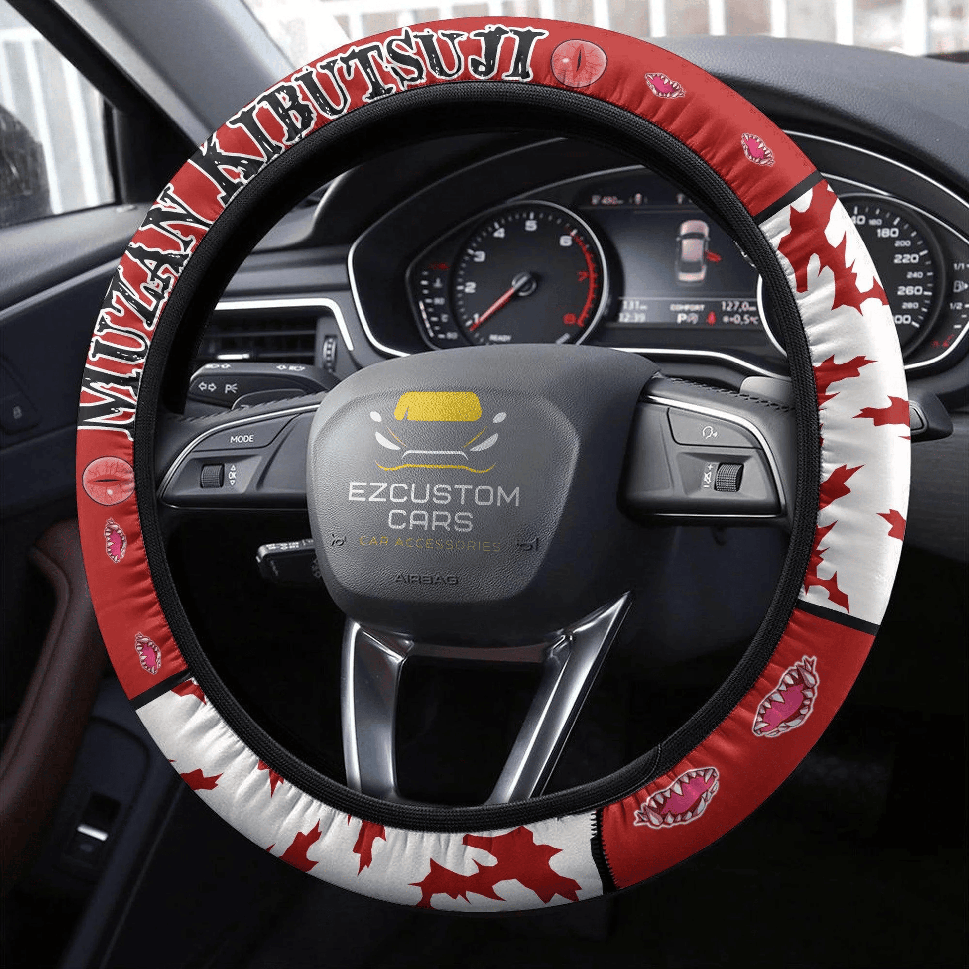 Kibutsuji Muzan Anime Steering Wheel Cover Custom Anime Demon Slayer Car Accessories