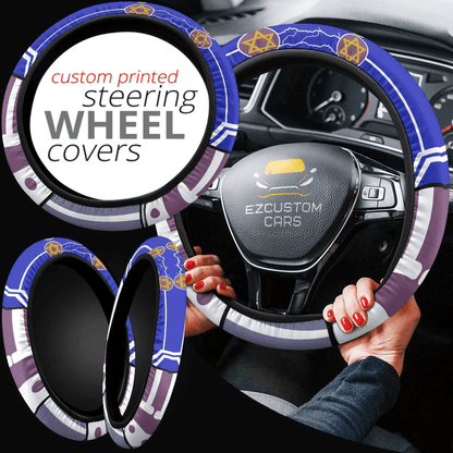 Killua Zoldyck Anime Steering Wheel Cover Custom Anime Hunter x Hunter Car Accessories