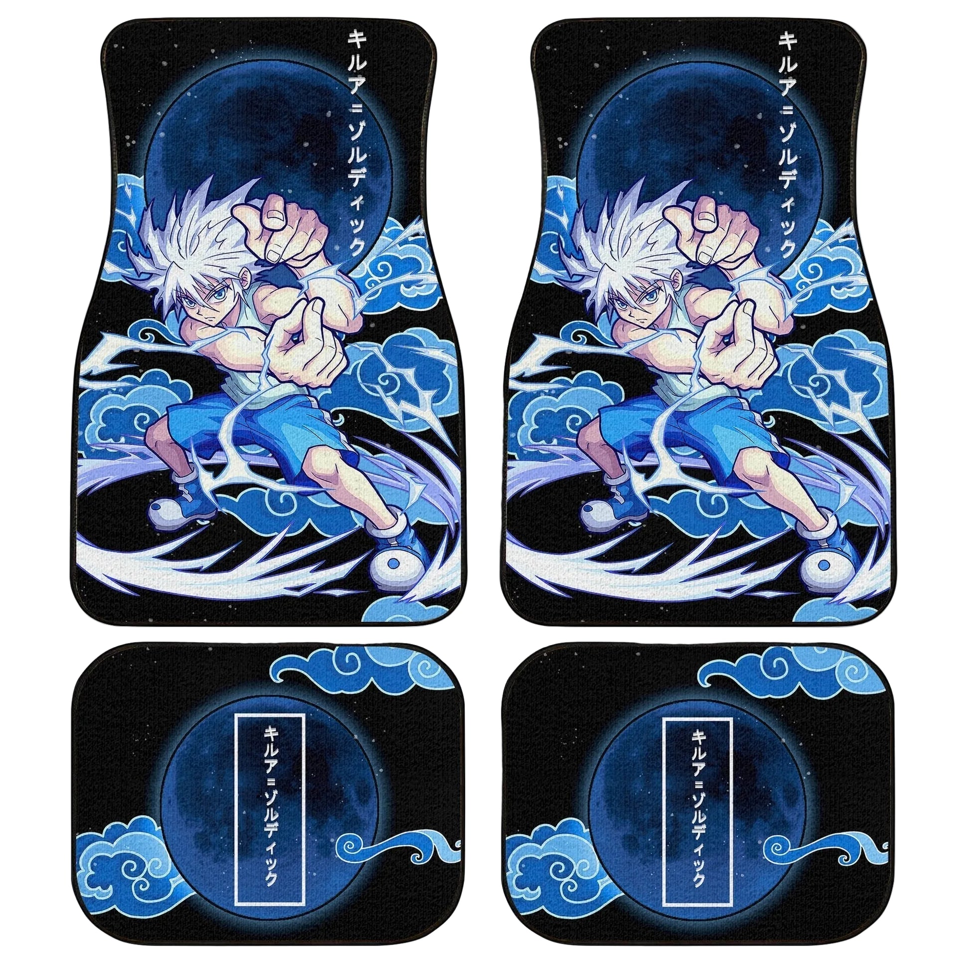 Killua Zoldyck Car Floor Mats Custom Anime Hunter x Hunter Car Accessories