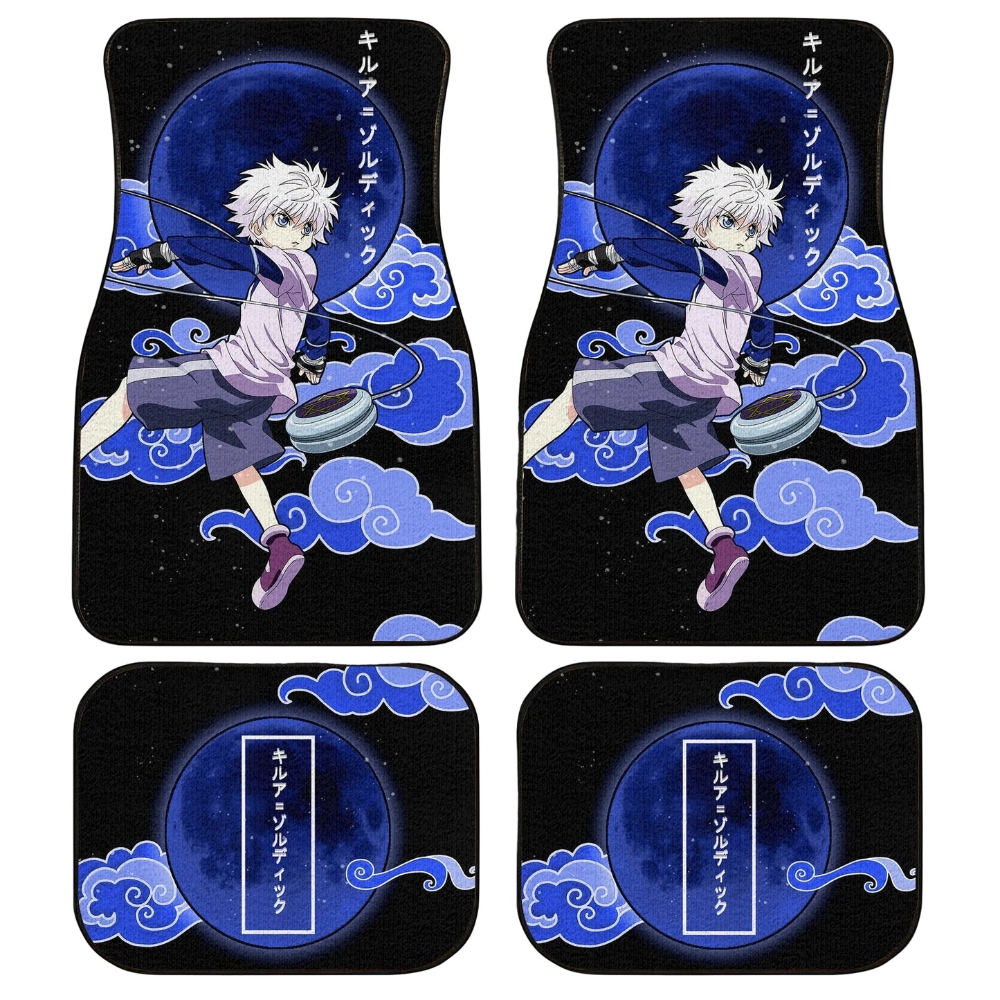 Killua Zoldyck Car Floor Mats Custom Hunter x Hunter Anime Car Interior Accessories