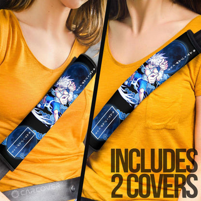 Killua Zoldyck Seat Belt Covers Custom Anime Hunter x Hunter Car Interior Accessories