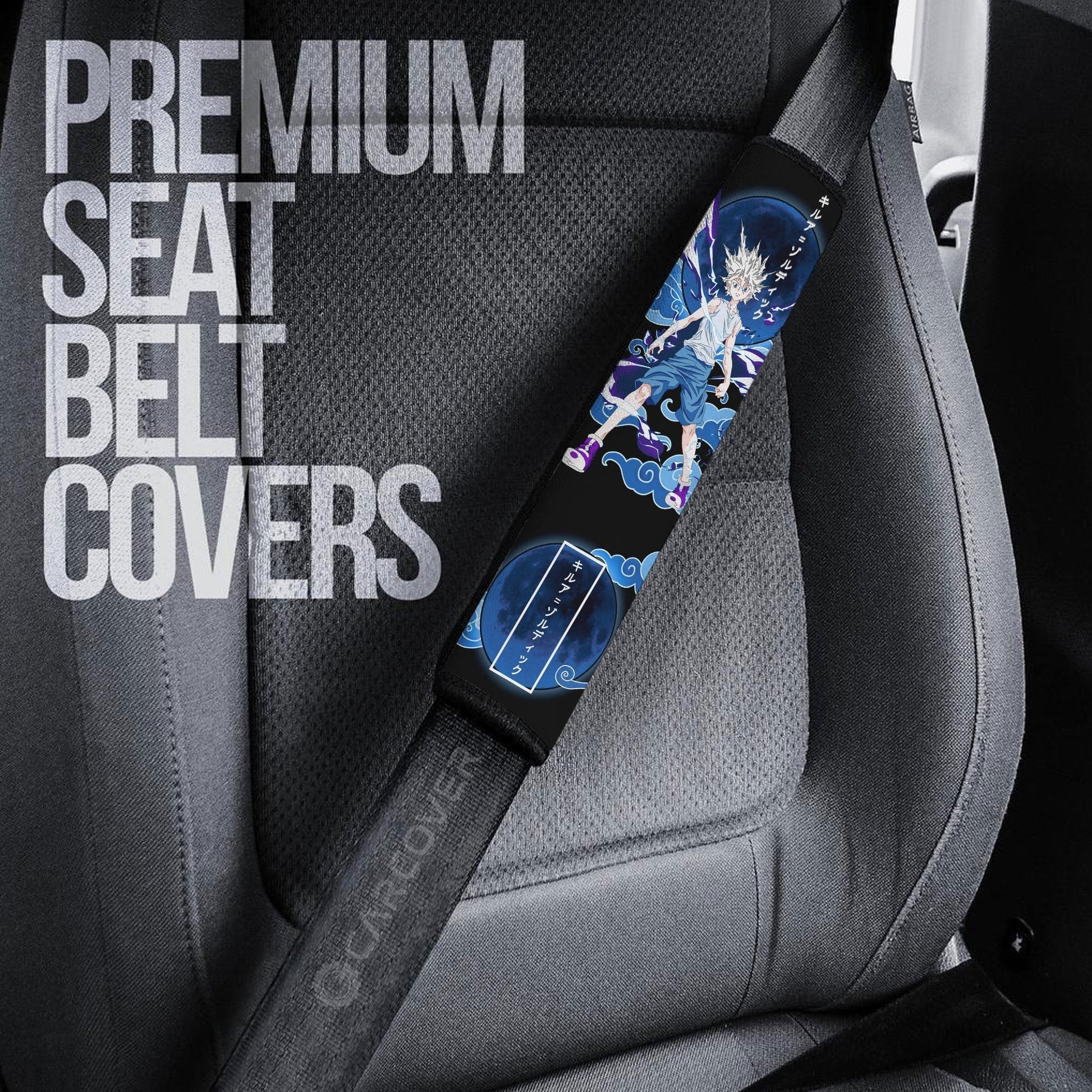 Killua Zoldyck Seat Belt Covers Custom Hunter x Hunter Anime Car Accessories