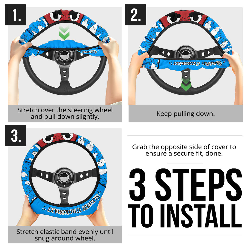 Kimetsu No Yaiba Sakonji Urokodaki Car Steering Wheel Cover