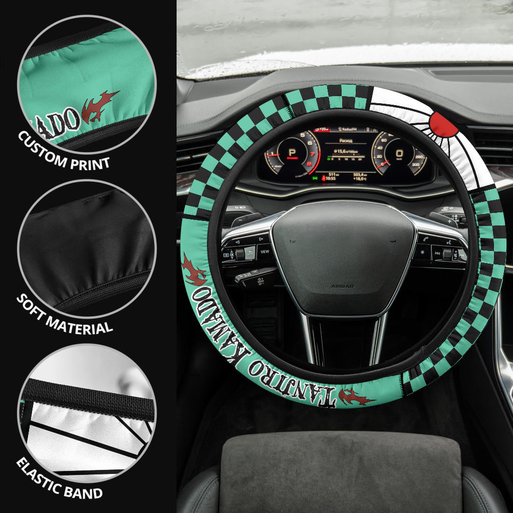 Kimetsu No Yaiba Tanjiro Kamado Car Steering Wheel Cover