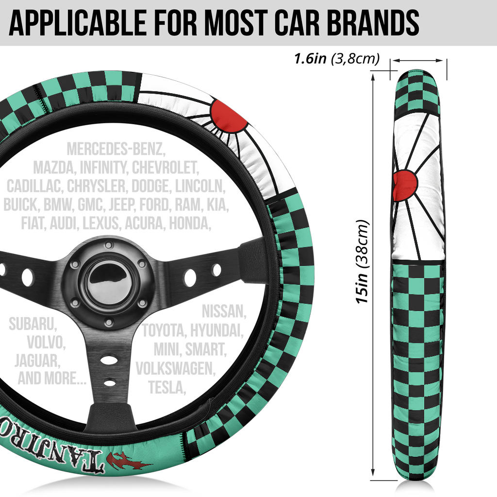 Kimetsu No Yaiba Tanjiro Kamado Car Steering Wheel Cover