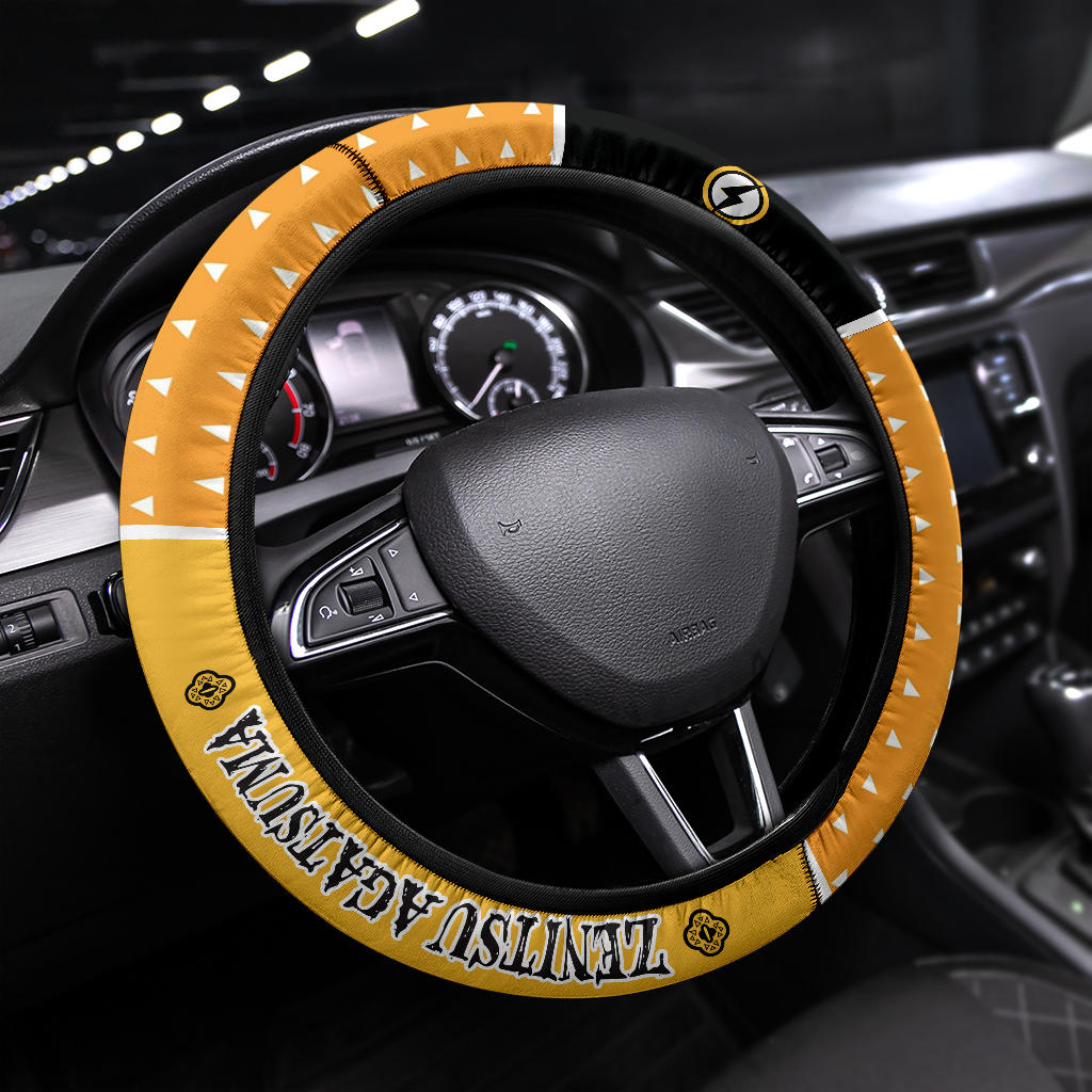 Kimetsu No Yaiba Zenitsu Agatsuma Car Steering Wheel Cover