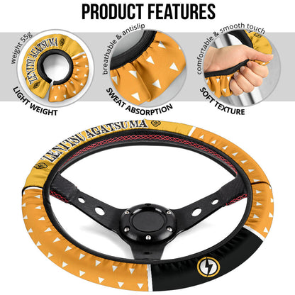 Kimetsu No Yaiba Zenitsu Agatsuma Car Steering Wheel Cover