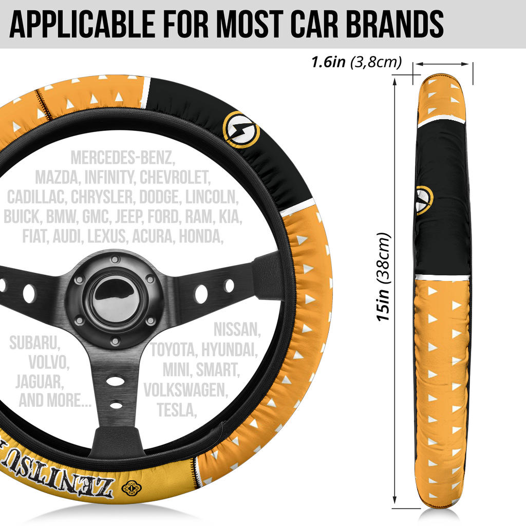 Kimetsu No Yaiba Zenitsu Agatsuma Car Steering Wheel Cover