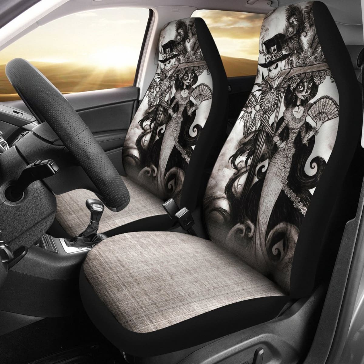 King Jack & Queen Sally Nightmare Car Seat Covers Lt03 Universal Fit 225721