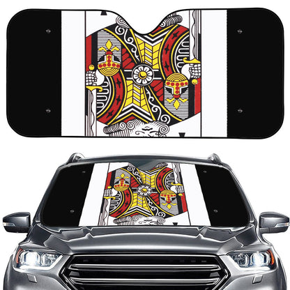 King Of Clubs Playing Card Print Car Windshield Sun Shade