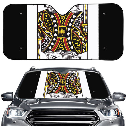 King Of Spades Playing Card Print Car Windshield Sun Shade