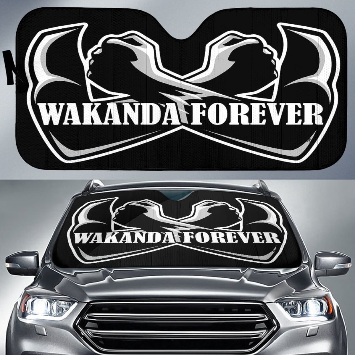 King Wakanda Forever Auto Sun Shades amazing best gift ideas 2020 Universal Fit 174503
