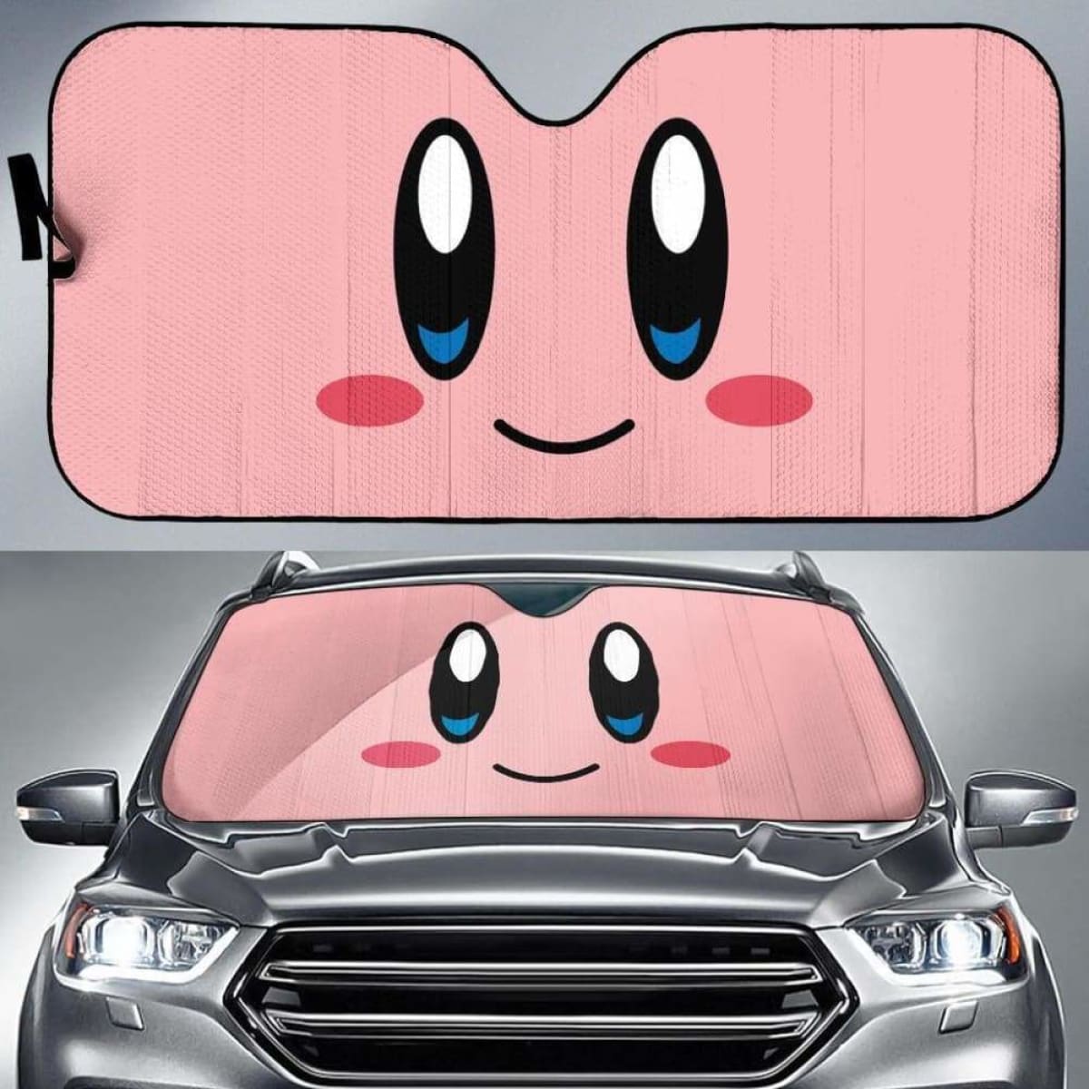 Kirby Face Car Auto Sun Shades Universal Fit 051312