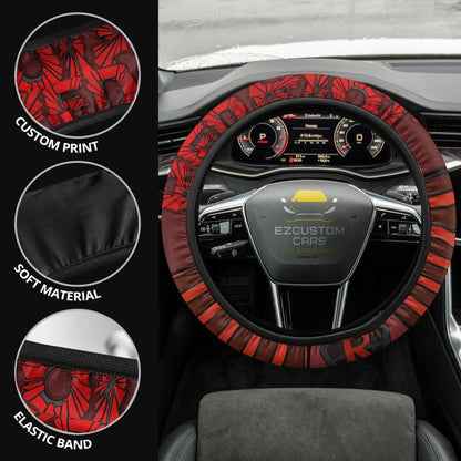 Kirishima Eijirou Anime Steering Wheel Cover Custom Anime My Hero Academia Car Accessories