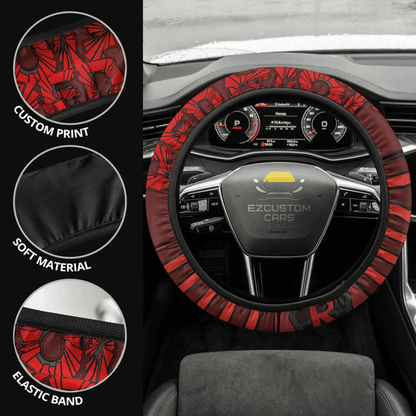 Kirishima Eijirou Anime Steering Wheel Cover Custom Anime My Hero Academia Car Accessories