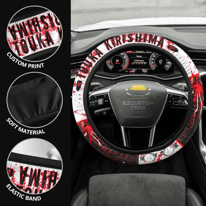 Kirishima Touka Anime Steering Wheel Cover Custom Tokyo Ghoul Anime Car Accessories