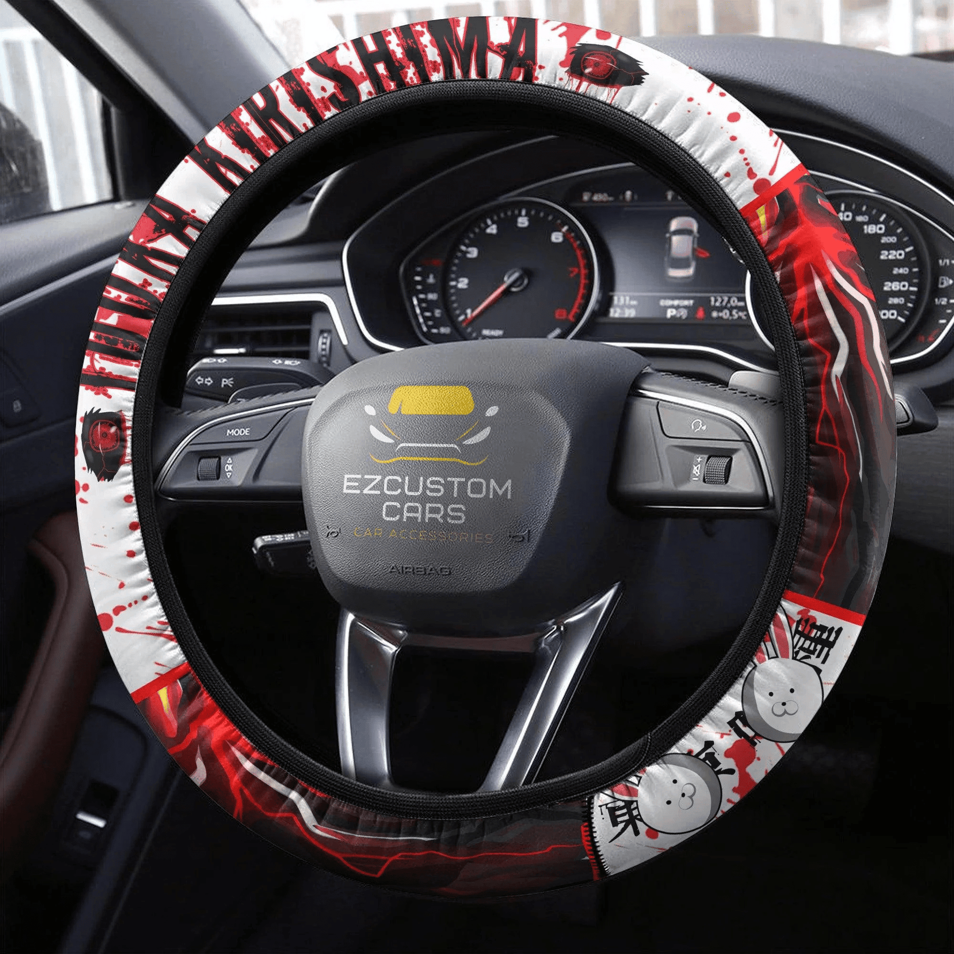 Kirishima Touka Anime Steering Wheel Cover Custom Tokyo Ghoul Anime Car Accessories