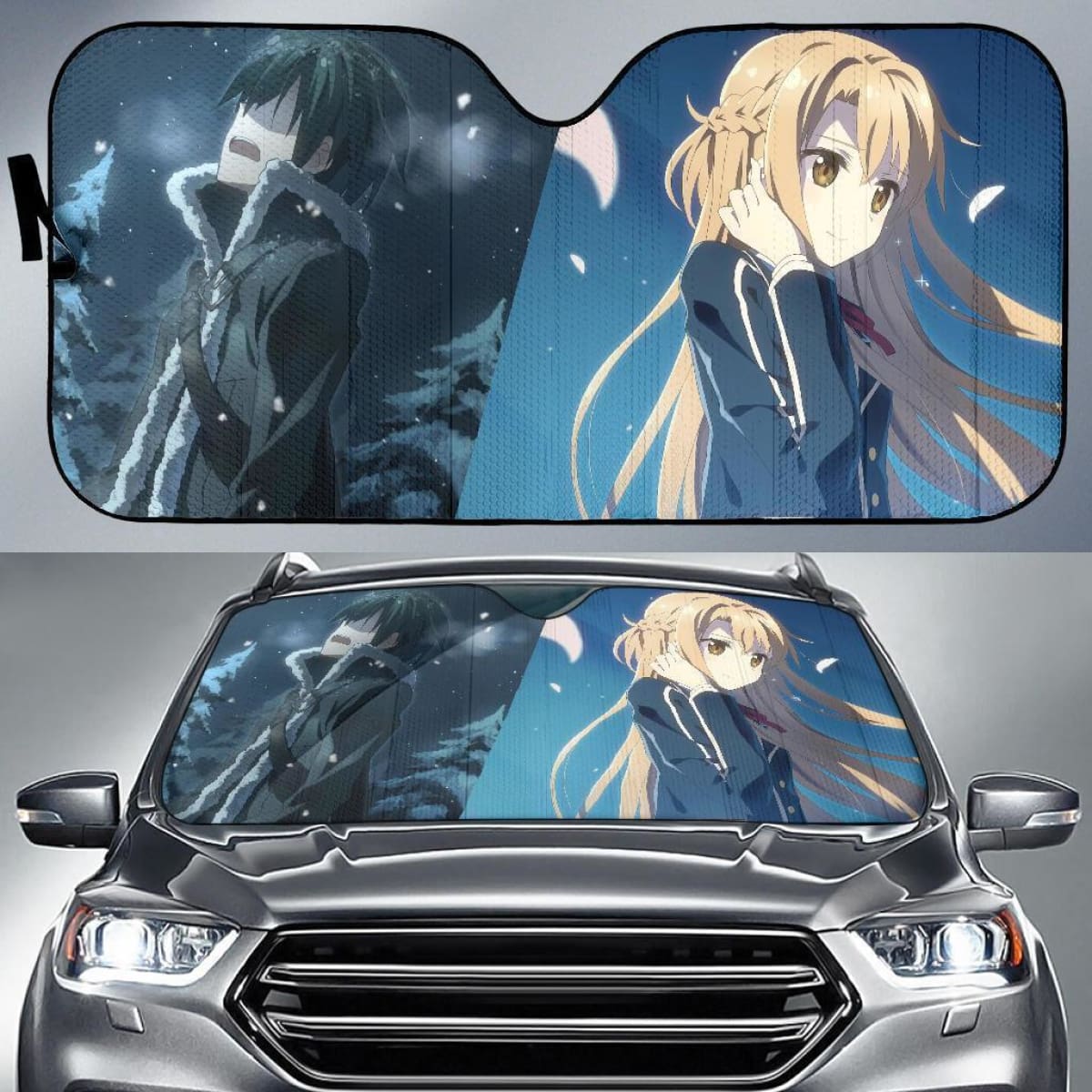 Kirito Asuna Sword Art Online Auto Sun Shade Mn05 Universal Fit 111204