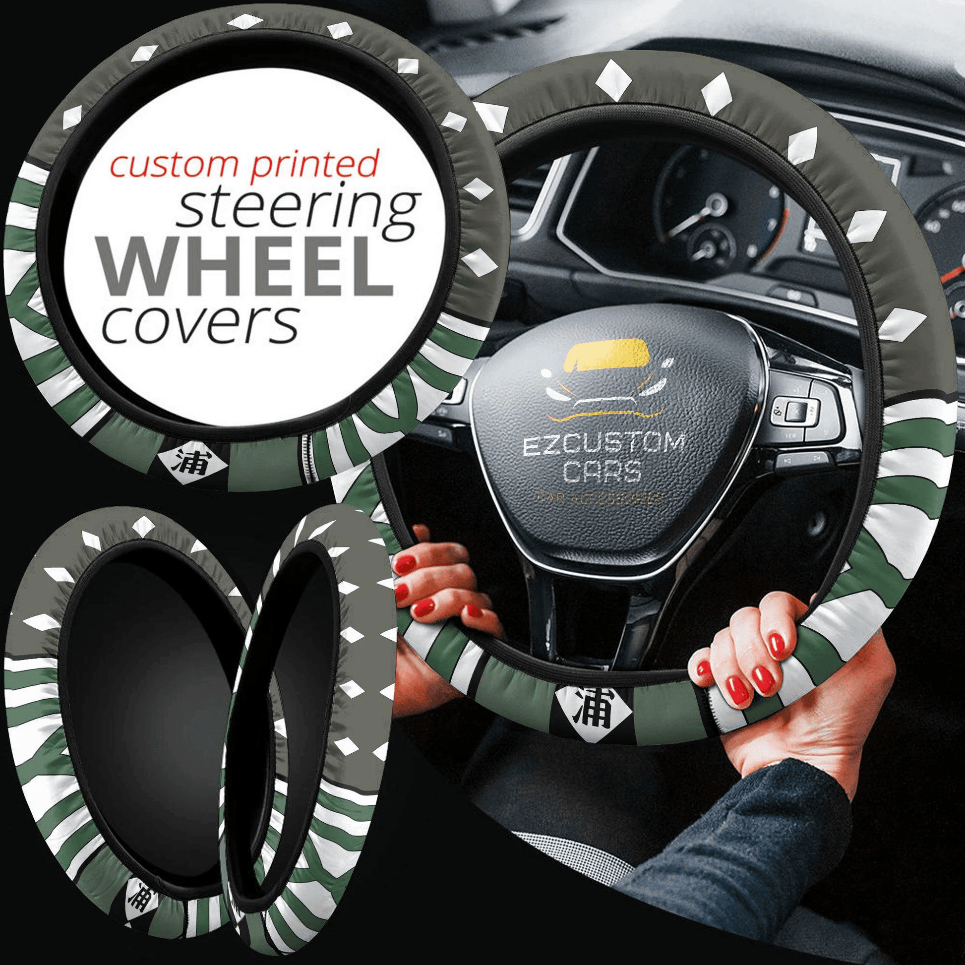 Kisuke Urahara Anime Steering Wheel Cover Custom Bleach Anime Car Accessories