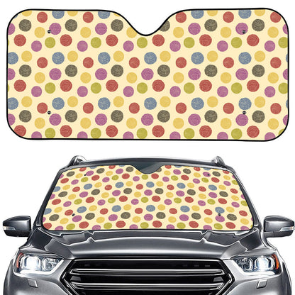Knitting Yarn Pattern Print Car Windshield Sun Shade