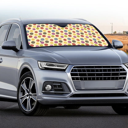 Knitting Yarn Pattern Print Car Windshield Sun Shade
