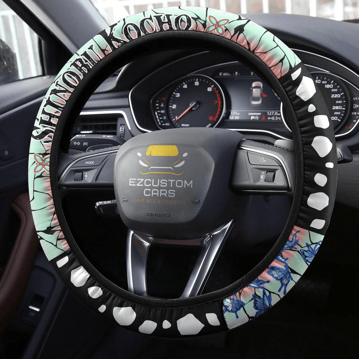 Kocho Shinobu Anime Steering Wheel Cover Custom Anime Demon Slayer Car Accessories