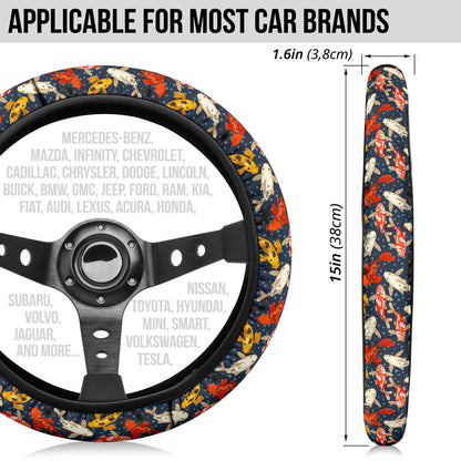 Koi Fish Premium Car Steering Wheel Cover