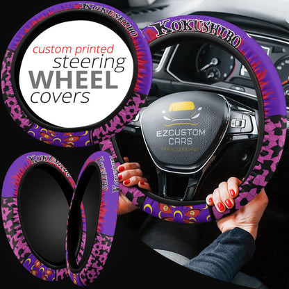Kokushibo Anime Steering Wheel Cover Custom Anime Demon Slayer Car Accessories