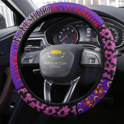 Kokushibo Anime Steering Wheel Cover Custom Anime Demon Slayer Car Accessories