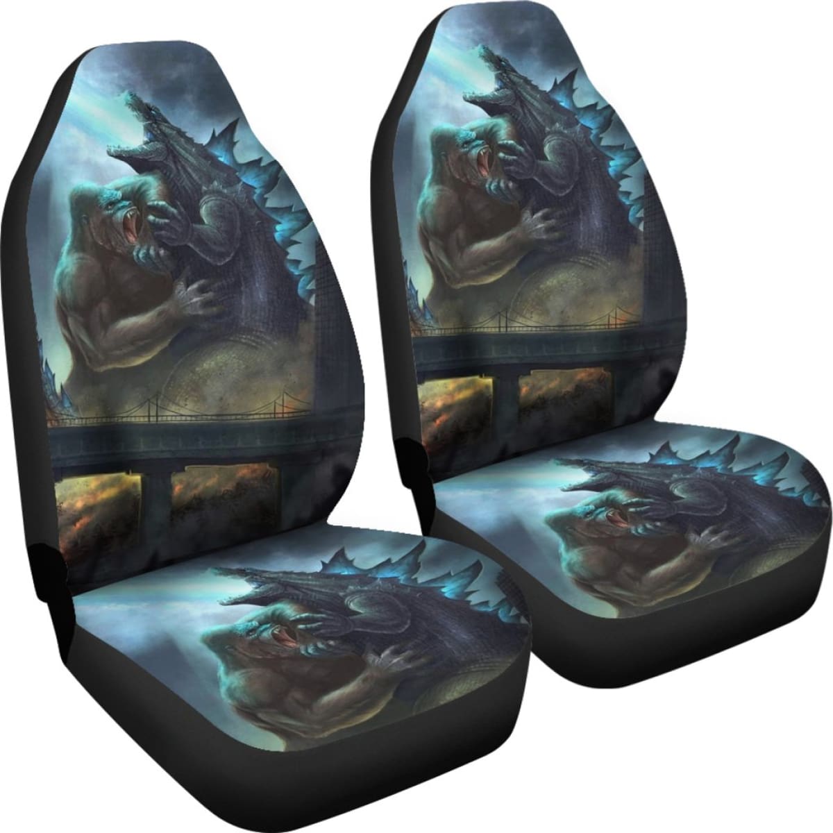 Kong Fight Godzilla 2020 Seat Covers Amazing Best Gift Ideas 2020 Universal Fit 090505