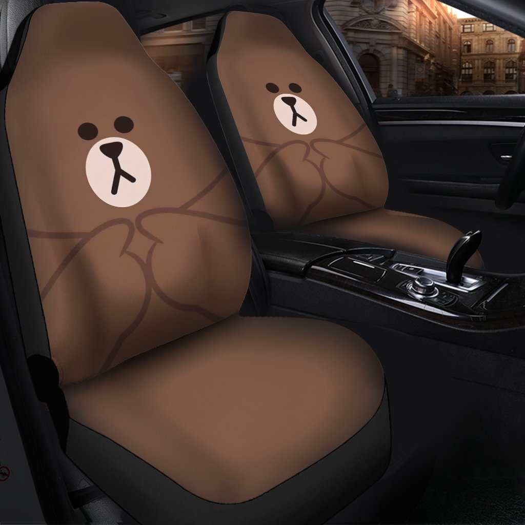 Korean Brown Bear Car Seat Covers