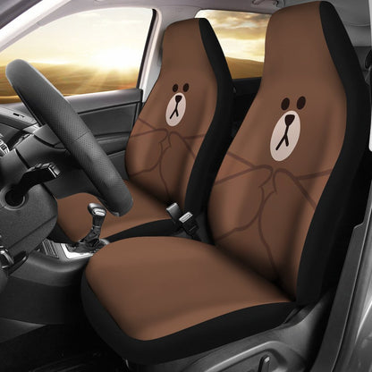 Korean Brown Bear Car Seat Covers