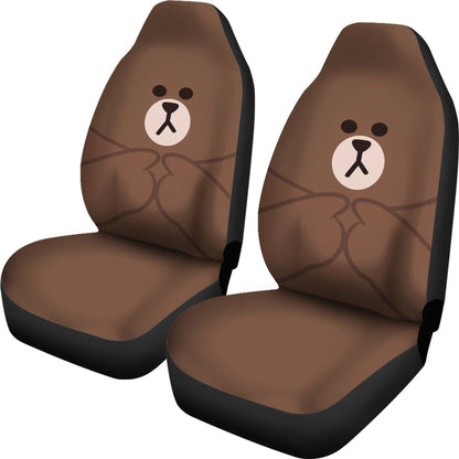 Korean Brown Bear Car Seat Covers