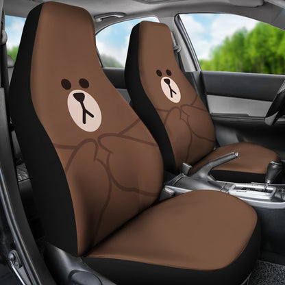 Korean Brown Bear Car Seat Covers