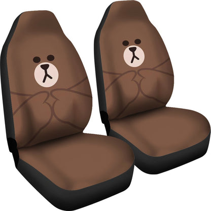 Korean Brown Bear Car Seat Covers