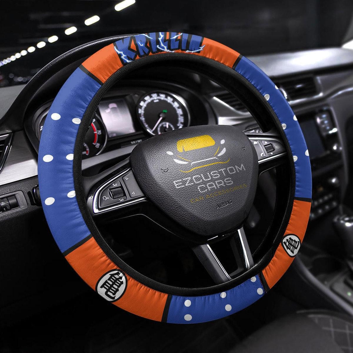 Krillin Anime Steering Wheel Cover Custom Dragon Ball Anime Car Accessories