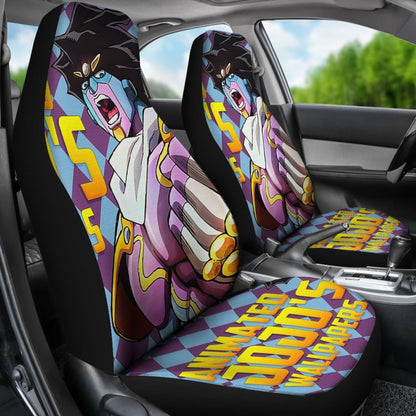 Kujo Jotaro Art Car Seat Covers JoJo's Bizarre Adventure Universal Fit 210212